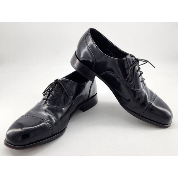 Florsheim Black Leather Cap Toe Oxford‎ Shoe Lace Closure Dress Shoes Size 10 D main image 5